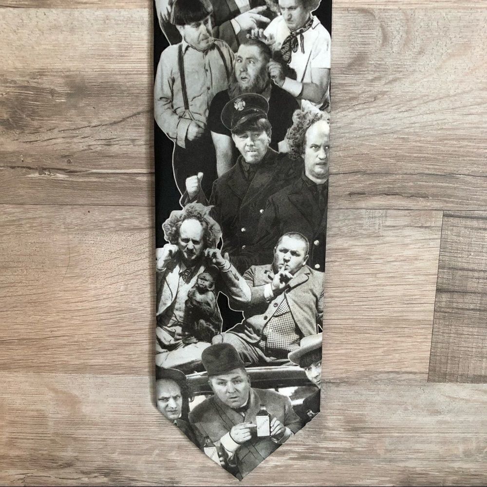 Vintage Ralph Marlin “Three Stooges Antics” Tie
